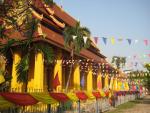 colourful temple in Vientiane