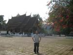 Drew in front of Wat Xieng Thong