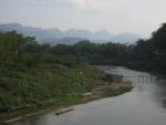 banks of the Nam Khan river in Luang Prabang