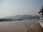 hazy hills in the background on the Nam Ou river