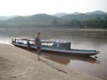 comfort break on the riverbank during an 8 hour boat ride along the Nam Ou river