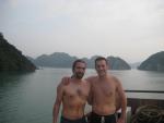 we survived the jump from the junk in Halong Bay
