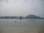 Steve swimming off Monkey Island in Halong Bay