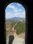 view of the Great Wall from a window
