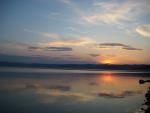 sunset over Lake Baikal from Listvyanka