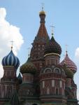 detail of the spires on St Basil's, Moscow