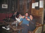 enjoying a pint in Joey's