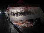 silhouettes of puppets at the night market in Luang Prabang