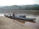 comfort break on the riverbank during an 8 hour boat ride along the Nam Ou river
