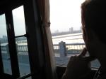 Arriving back in Hanoi on the bus from Halong
